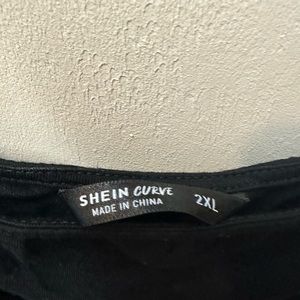 SHEIN CURVE 2XL BLACK BLOUSE